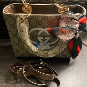 Gucci Doraemon Mini Satchel with scarf